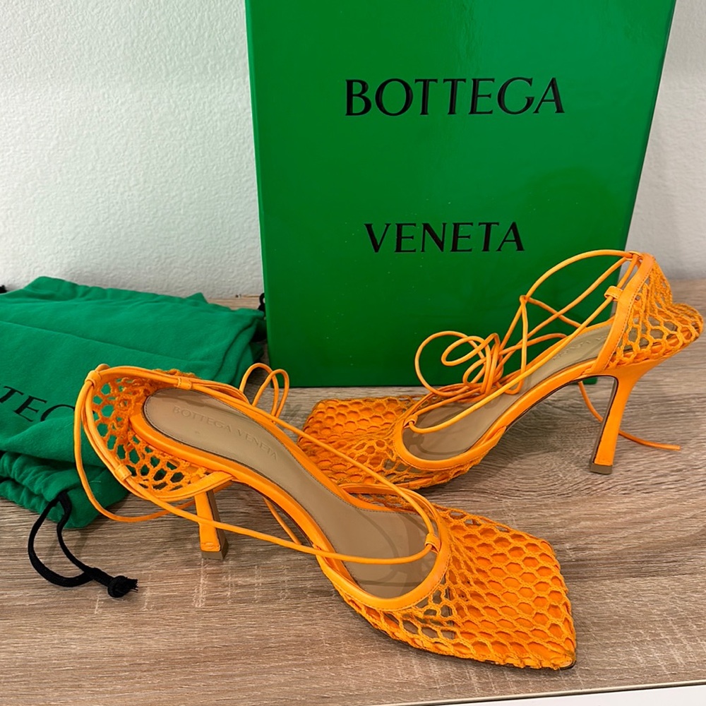 Sold Out orange mesh Bottega Veneta sandal. Super comfortable and chic!